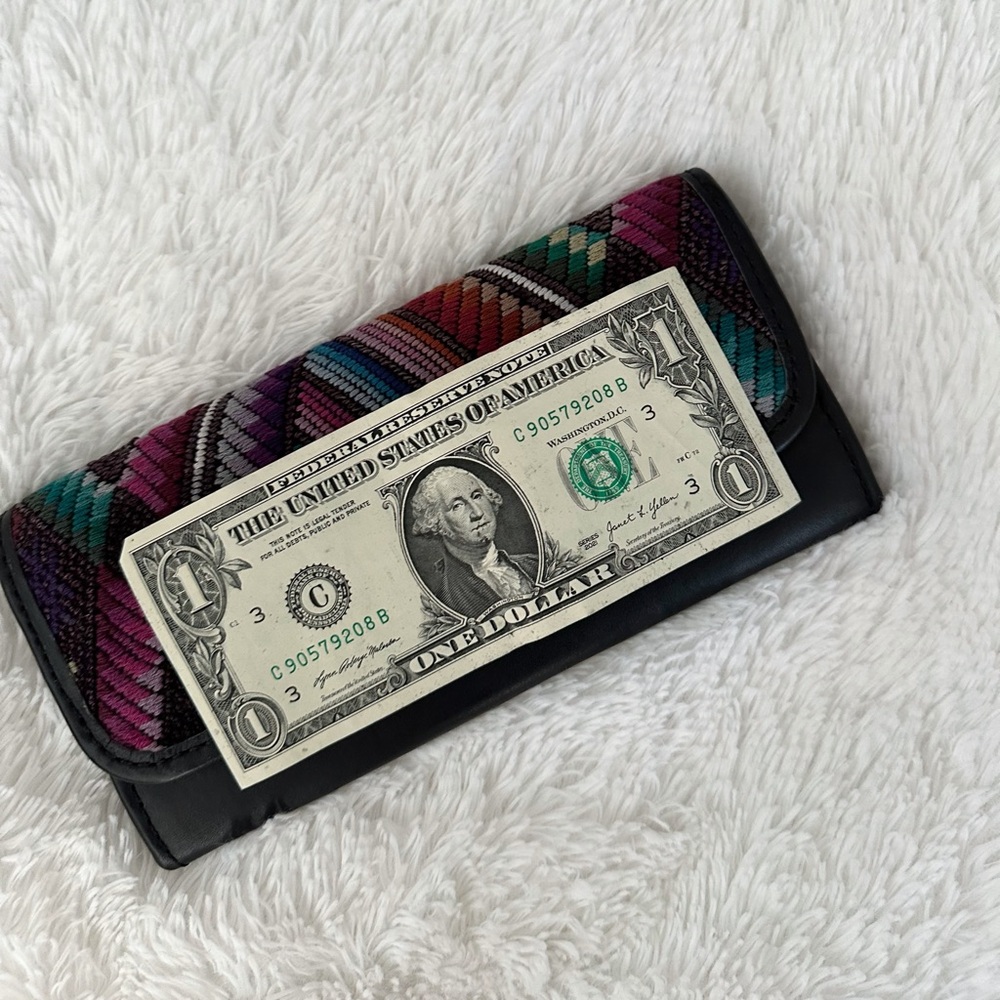 Colorful Geometric Pattern Huipil Wallet - Picture 4 of 4